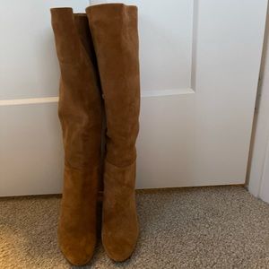 Tall suede boots